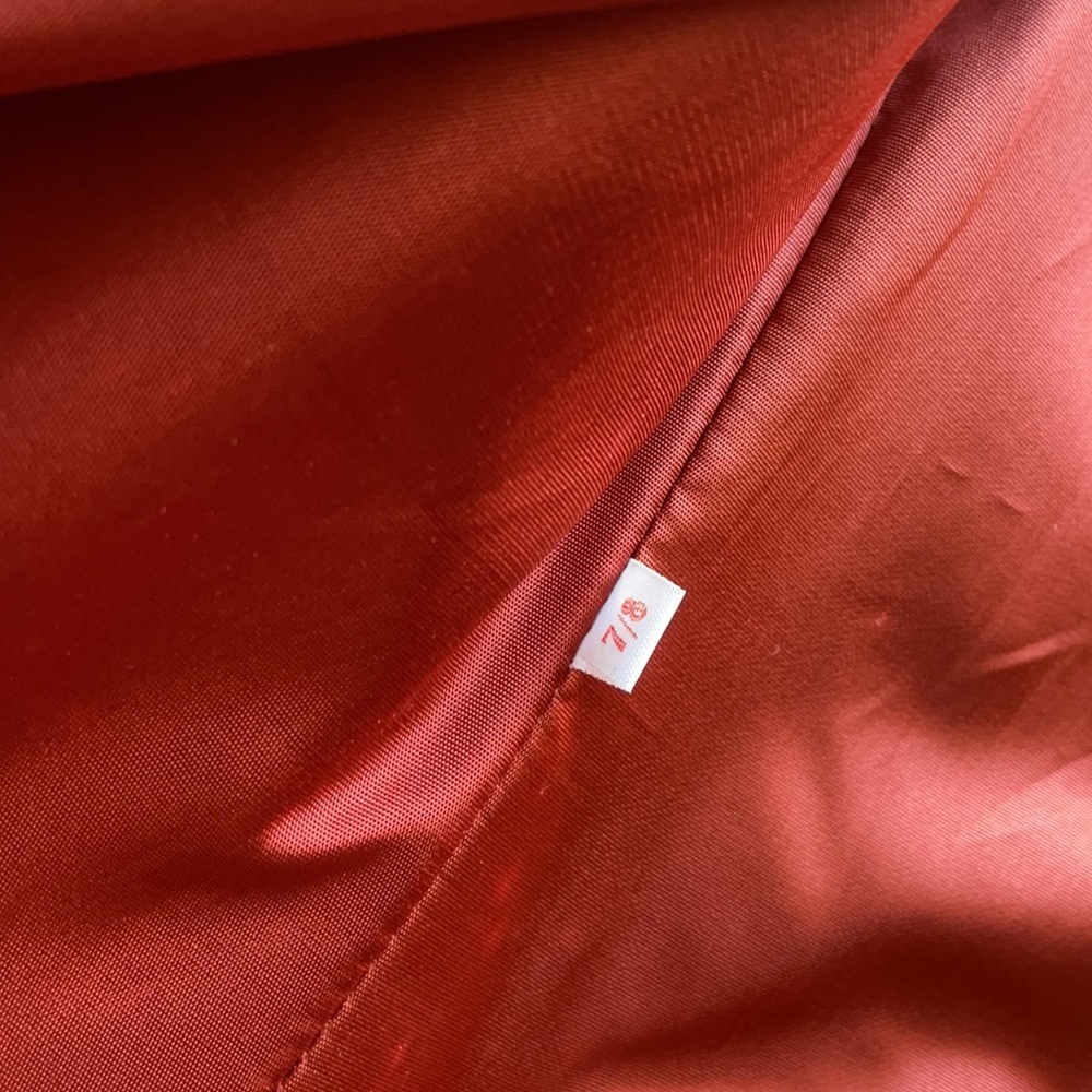Vintage Orange Leather Coat - Picture 12 of 16